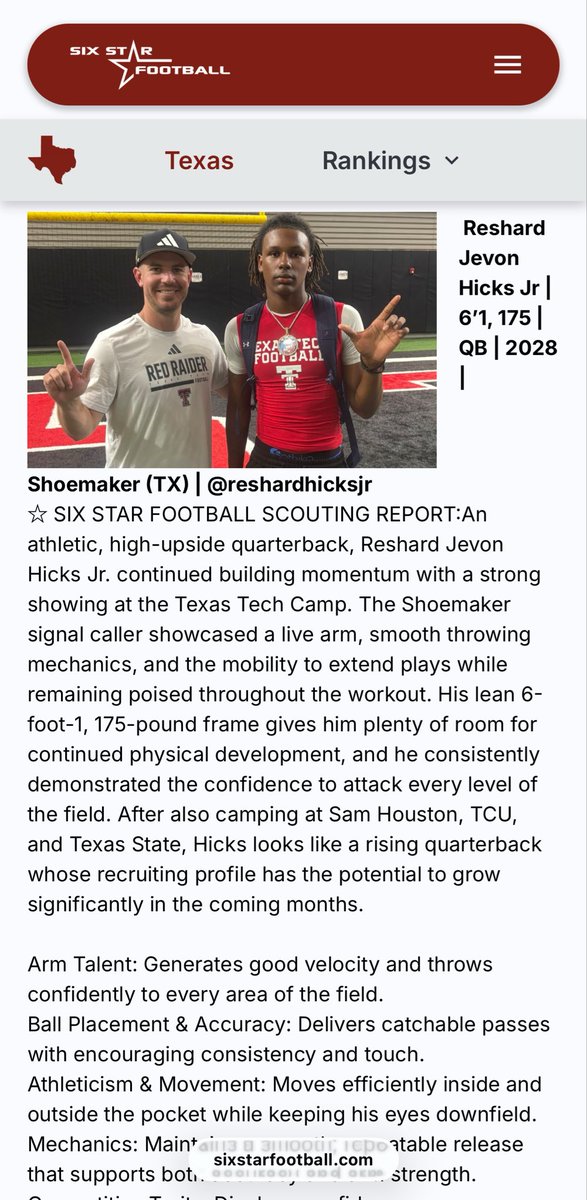 reshardhicksjr's tweet photo. Put in some work this summer. Now it’s time to make it count!! @sixstarfootball @ShoeWolfPack @TCUFootball @TexasTechFB @TXSTATEFOOTBALL @ShaunTaylorTCU @Coach_Leftwich @CoachC_Evans @dctf @JButler_210 @Matt_Stepp817 @on3 @Rivals @Marchen44 @MaxPreps https://t.co/ag3JEL4gT1