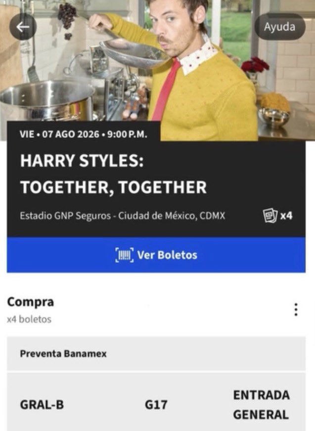 Camilajmn91's tweet photo. Holaaa! Vendo un boleto + fast lane en general B para Harry Styles el 7 de Agosto. (Al precio original)
@mx_tickets @ticketelhamster
#HarryStyles #togethertogethertour #gnp #HarryStylesMexico #harrystylestickets #HARRYSTYLESTOUR https://t.co/zDFTK0NAdS