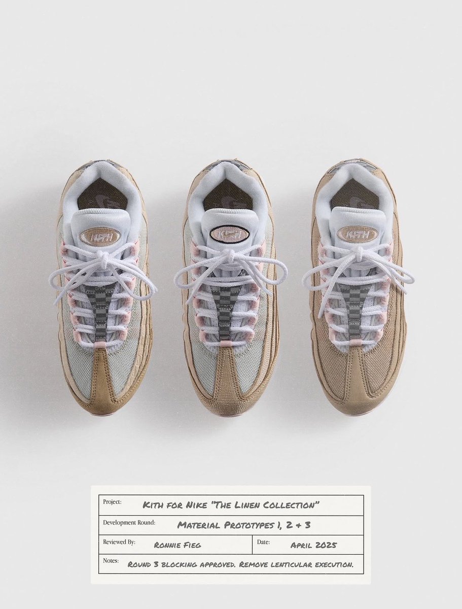 110slad's tweet photo. Kith for Nike, Air Max 95 “Linen” https://t.co/xKZuXhXKIn