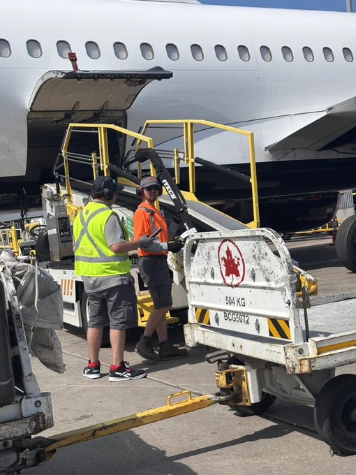 A huge round of applause for all the workers on the apron and airfield this afternoon! We’re grateful to our airline ground handlers, apron workers, and all crews whose dedication keeps people and planes moving and operations running smoothly across more than 1,000 scheduled flights today.
 
According to Environment Canada, current temperatures have reached 36 °C with a humidex value of 45 °C. Sensors across the airfield peaked with a surface temperature measuring 60 °C as of 2:30 p.m. today.
 
For passengers travelling through the terminal, beat the heat and stay hydrated by bringing an empty water bottle or other beverage container in your carry-on baggage. Once you’re past security, there are water refill stations throughout the terminal, free for all passengers.
 