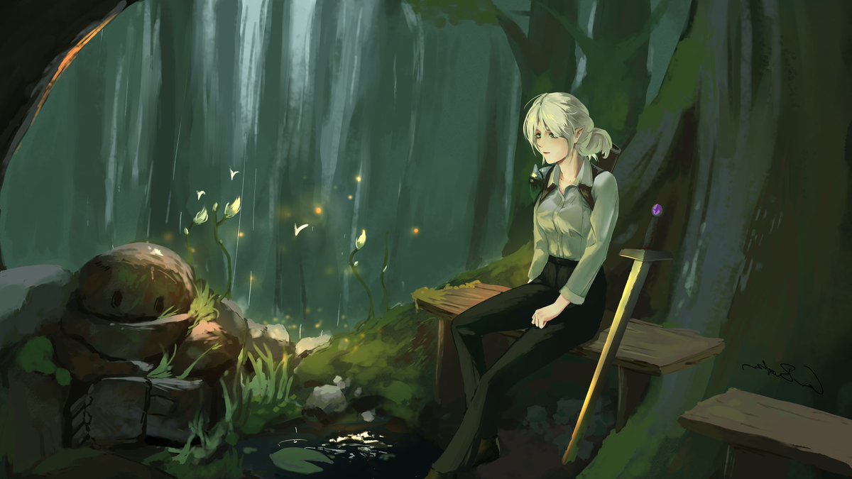 pixelenma's tweet photo. Hey it's already #PortfolioDay 2026. Here's my story focused character illustrations. Mainly fantasy/fiction settings. I always do background cause the background is a story too. https://t.co/8NiXpCNM1f