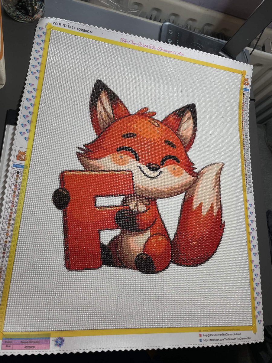 Rowiey_Official's tweet photo. So happy to have this adorable piece finished for my son! 🦊
F is for Fox from The One With The Diamond Art 💎 (discontinued)
40x50cm Round + Pearlescent Shimmer ✨
✨ Shop via my link in bio + code ROWAN to save!
. . . 
#diamondpainting #completed #affiliate https://t.co/yiETE4KASq