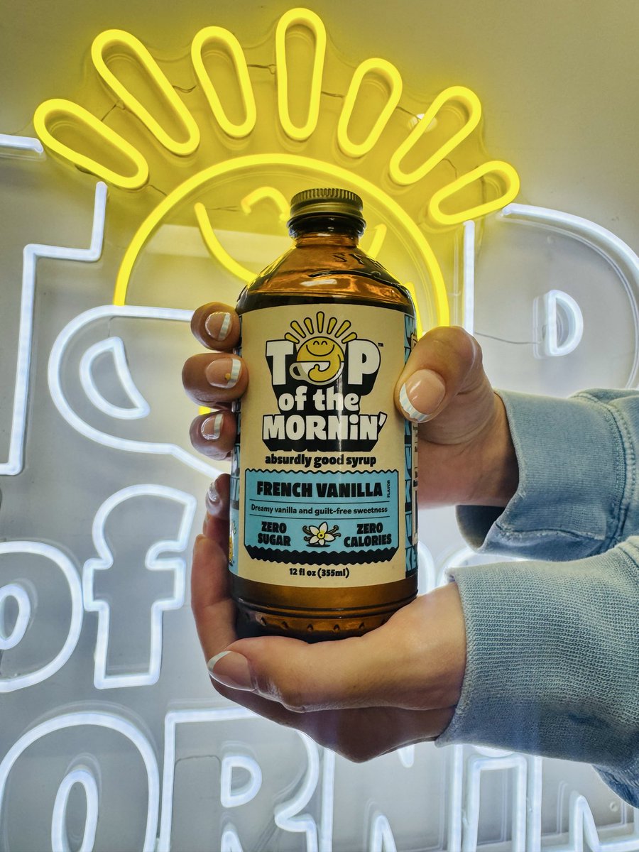 TOTMCoffee's tweet photo. OOH LA LA… WE MADE A SYRUP.

Zero sugar. Zero calories. Just add a little splash and do a dance. https://t.co/R27pPCn4fC