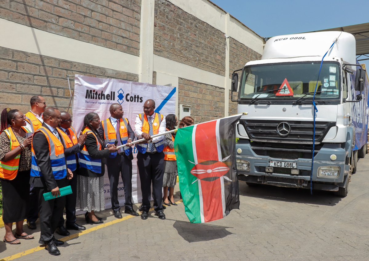 MakeItKenya's tweet photo. .@MakeItKenya is proud to support @sumseron_Coffee as it marks a significant milestone in Kenya's coffee export journey.  

Today, at Mitchell Cotts LC1 Warehouse, Syokimau, Nairobi, @MakeItKenya joined @sumseron_Coffee for the official flag-off of a Full Container Load of #KenyanCoffee destined for Trieste Port, Italy.  

The event was graced by Hon. @Patrickkilemi, CBS, Principal Secretary for @Ushirika_Kenya and Ms. Regina Ombam, Principal Secretary for @Trade_Kenya, alongside representatives from @kenya_chamber, @NewKpcu, @KEBS_ke, @mitchellcottske, AICS, and other partners committed to growing Kenya's export sector.  

This shipment, made possible through business connections established at the World of Coffee Expo 2026 in San Diego, demonstrates the value of strategic international trade engagements, strong public-private partnerships, and Kenya's growing reputation as a trusted supplier of premium specialty coffee.  

Globally celebrated for its bright acidity, rich aroma, distinctive flavour profile, and exceptional cup quality, #KenyanCoffee remains among the world's most sought-after coffees.

@MakeItKenya remains committed to connecting Kenyan businesses with global buyers, facilitating market access, and championing Kenyan products across the world.  

#MakeItKenya #ExportAgendaKE