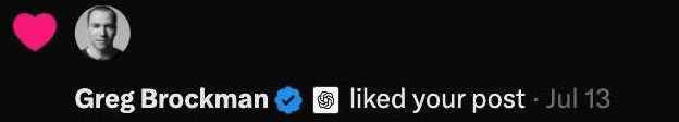 mickeyhardy's tweet photo. wtf did x just do to my algo. y is greg brockman liking my posts.

it feels like 2021. https://t.co/xB22m2HBhe
