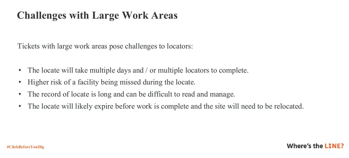 ClickB4UDigMB's tweet photo. Large work areas mean bigger challenges—and even bigger risks. Missed details or expired locates can put your crew and your project in danger. Don’t let safety slip through the cracks! Start every job the right way: make safety your top priority and always #ClickBeforeYouDig. https://t.co/OfiJciIwX2