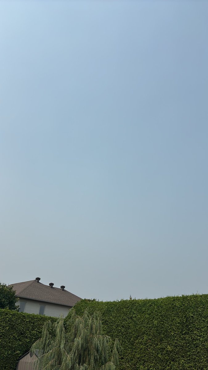 gamezcapital's tweet photo. Smoke density has decreased a meaningful amount for Ottawa, going from a harsh yellow to a bright white. This could help the development of storms this evening. #onstorm #onwx https://t.co/h3EZKWF3mx