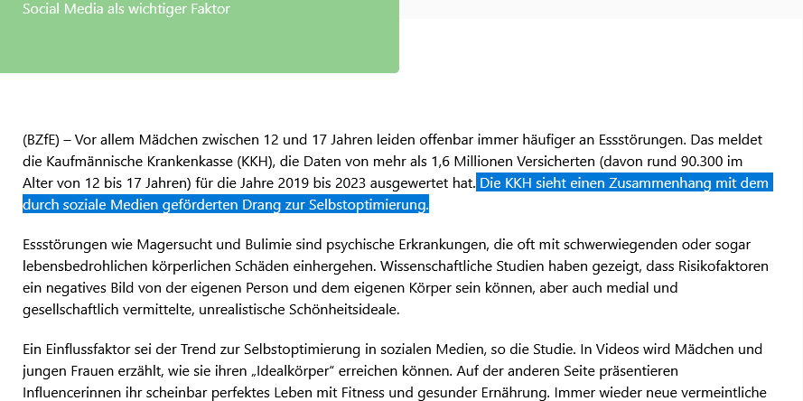 initiative_lfs's tweet photo. Die menschliche Psyche funktioniert nach klaren Gesetzen: dem tiefen Bedürfnis nach Zugehörigkeit und Anerkennung sowie dem starken Drang, eigenes Leid zu erkennen und möglichst schnell zu beseitigen.  
Soziale Medien nutzen diese Mechanismen gezielt aus – und verstärken bei jungen Mädchen massiv Unsicherheiten bezüglich ihres Körpers. Wenn dann ein scheinbar einfaches „Heilversprechen“ kommt (Hormone, Operationen), führt genau dieser natürliche Drang, Leid zu lösen, viele Mädchen in die Idee, im "falschen Körper" zu sein.
Während ein starker Anstieg von Essstörungen bei Mädchen als ernstes Problem erkannt wird, werden dieselben körperlichen und seelischen Unsicherheiten mit irreversiblen medizinischen Eingriffen „behandelt“, wenn Betroffene sich zu "Trans" erklären – als wäre das die Lösung.
Beides sind Symptome desselben Problems: tiefe Verunsicherung heranwachsender Mädchen. Nur dass bei Essstörungen auf Therapie und Prävention gesetzt wird, während bei der Transideologie Betroffene "bestätigt" werden.