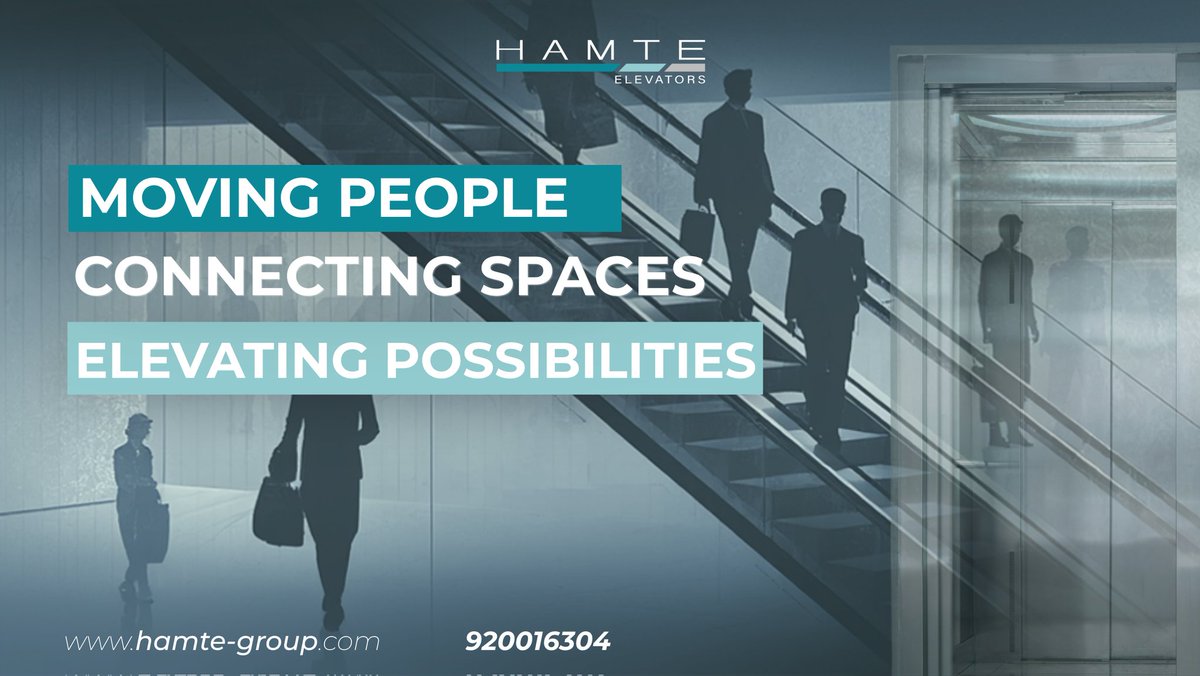 HamteGroup's tweet photo. Every journey begins with trust.

#HAMTEElevators delivers safe, reliable, and intelligent vertical mobility solutions, from installation and modernization to preventive maintenance, keeping your building moving with confidence every day.

📞920016304
 🌐https://t.co/W6gTF50nuf https://t.co/v9gfpjqNv4