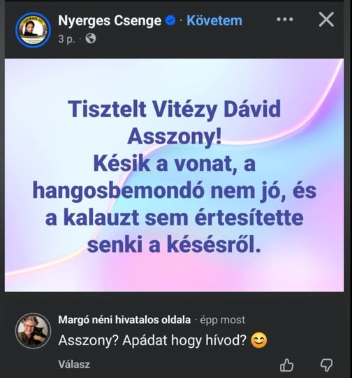 ZamboriGusztav's tweet photo. Van egy diszkrét bája, mikor az asszonykázik egy minisztert, akinek az apját rongyosra d*gták a kamerák előtt.
Persze 1 perc alatt tiltotta Margó nénit. https://t.co/hkX5akgBMJ