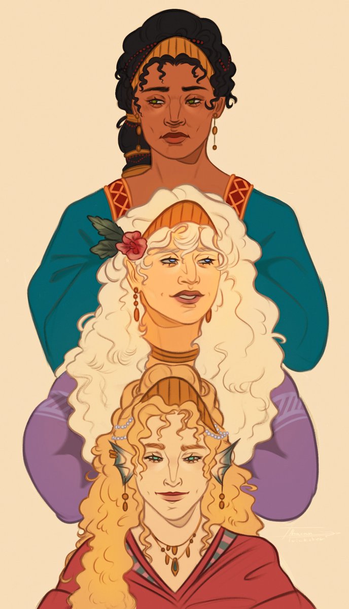 thhouseofblack's tweet photo. The Three Queens from Sparta: Clytemnestra, Helen, and Penelope ✨️

— commissioned from ithacantrickster https://t.co/Cbcz2REg8l