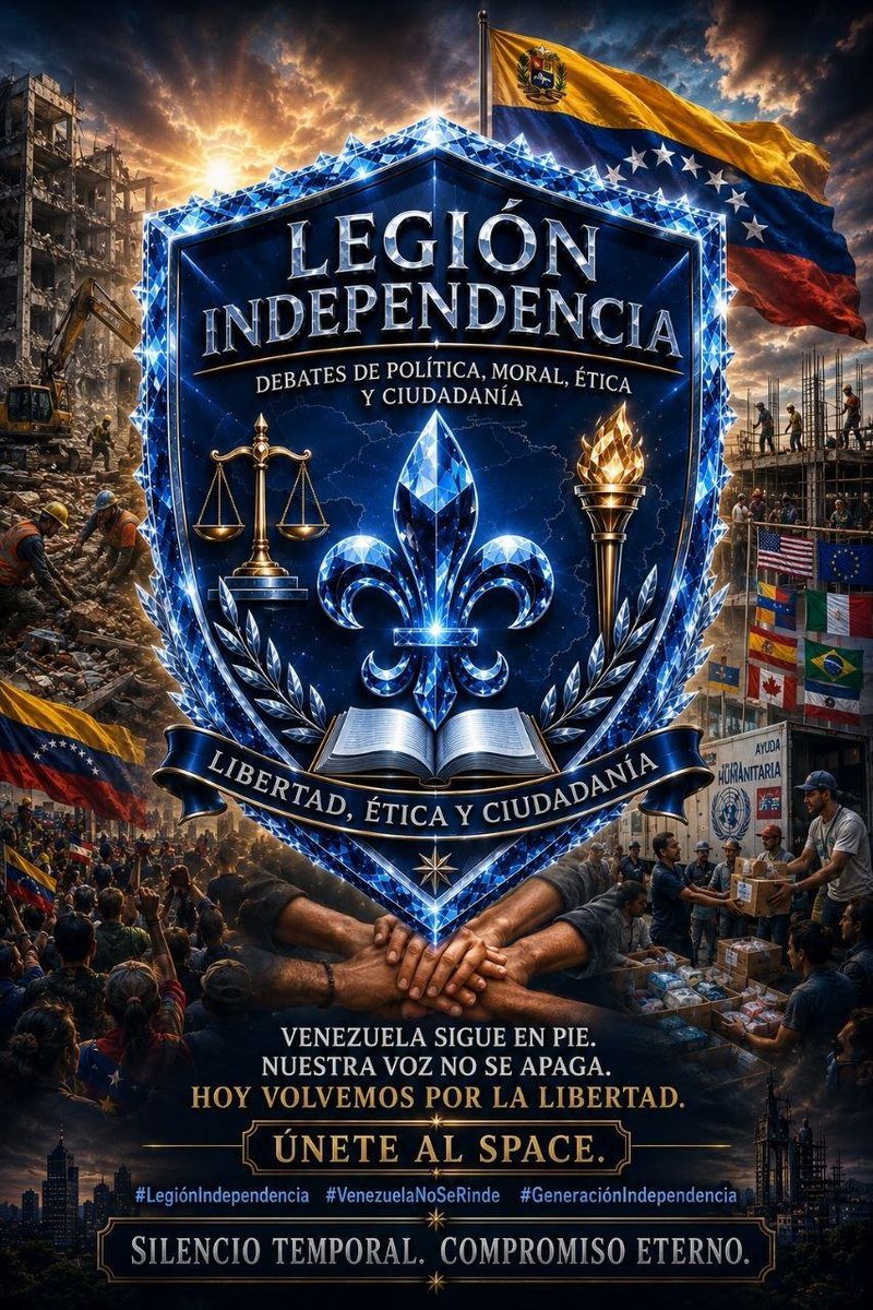 Karellymoreno's tweet photo. Hoy en el Space de la 
🇻🇪 #LegiónIndependencia 🇻🇪 estará una psicóloga invitada, quien compartirá herramientas que tanto necesitamos hoy.

Recuerda ¡No estás solo!

 ⏰Te esperamos a las 9:00 pm/21:00 hs  HLV
#SomosLegion
#GeneraciónIndependencia

Crédito: imagen @Mergitvr5D https://t.co/Hr0CfLMa5b