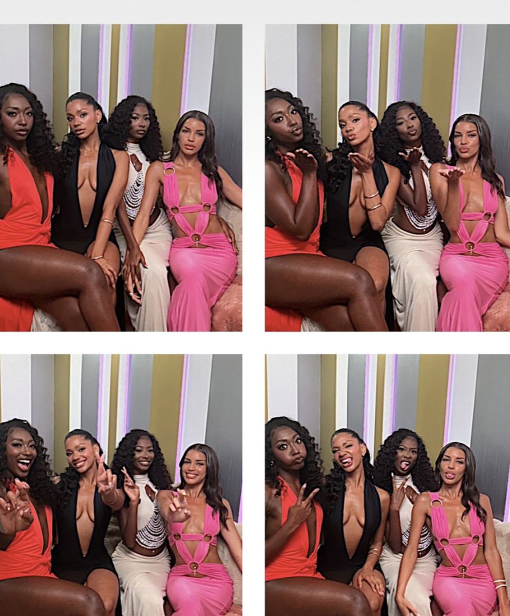 trinityhqbase's tweet photo. The core four in their finale dresses https://t.co/H7zxkpZdw5