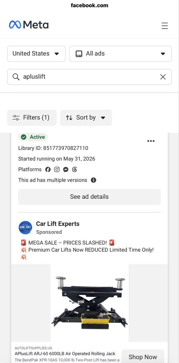 Rosser1C's tweet photo. @MetaNewsroom @Meta How about you stop letting scammers destroy US businesses! They are all over your platform are YOU DONT CARE! These ads have been properly reported for trademark and copyright infringement, and your system comes back immediately saying it’s fixed. WRONG! https://t.co/6gjlnP7bM1