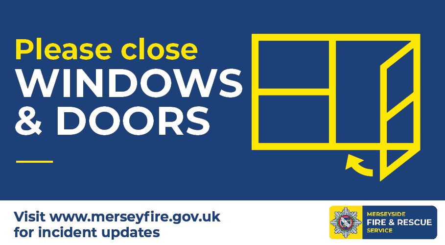 MerseyFire's tweet photo. Please keep doors and windows closed and if you have an existing health condition keep medicines close. If you feel any ill effects dial NHS 111 for advice. https://t.co/oTQhfHeOuH