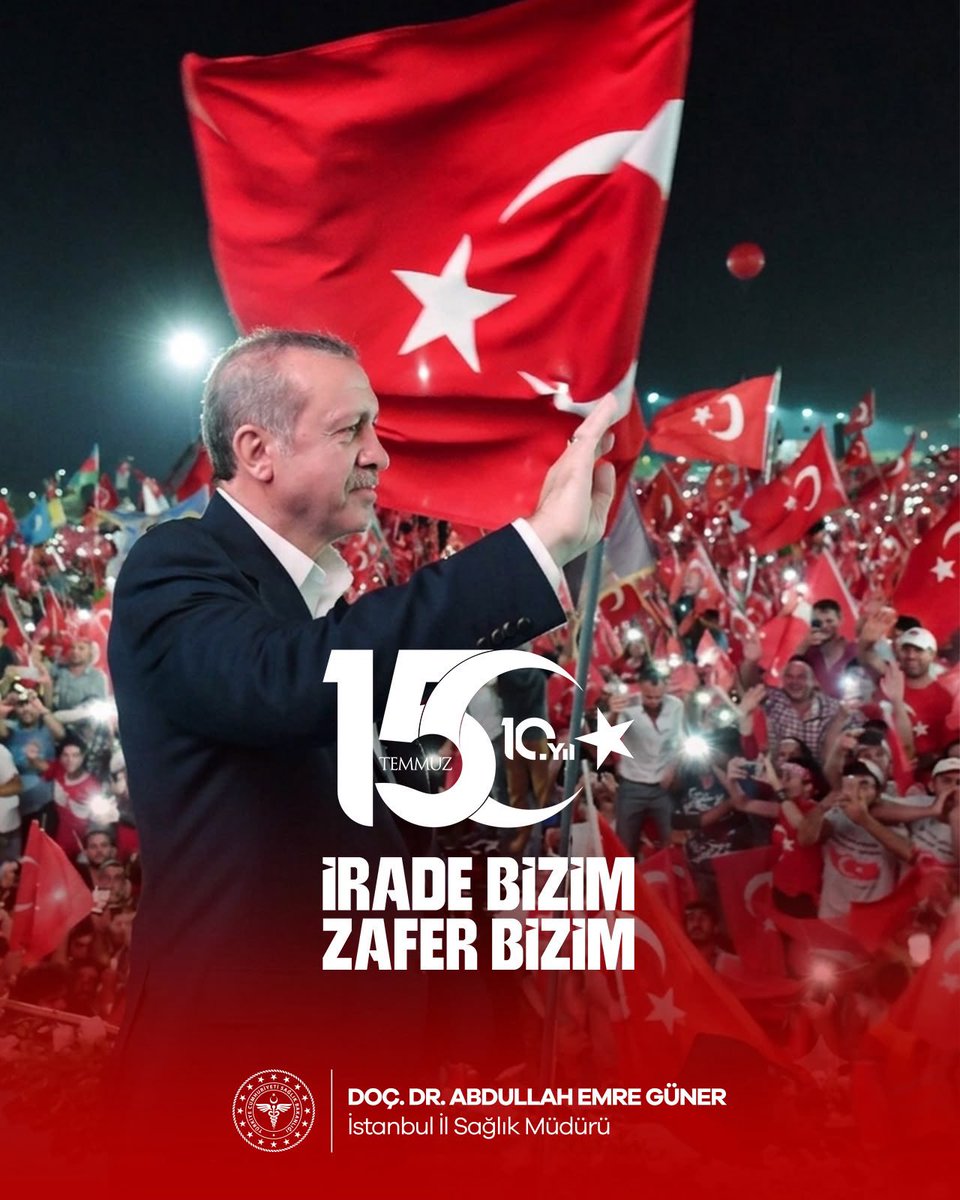 dr_aemreguner's tweet photo. Bazı geceler vardır ki, sadece takvim yapraklarında yer almaz, bir milletin hafızasına ve yüreğine kazınır.

15 Temmuz, cesaretin korkuya, inancın ihanete ve millet iradesinin tüm karanlık hesaplara galip geldiği bir gecedir.

O gece, Sayın Cumhurbaşkanımız Recep Tayyip Erdoğan’ın milletimizi meydanlara davet eden tarihi çağrısıyla milyonlar, vatanına ve demokrasisine sahip çıkmak için tek yürek oldu. Meydanları dolduran aziz milletimiz, korkuya değil cesarete, umutsuzluğa değil inanca sarıldı.

Ay yıldızlı bayrağımızın g��lgesinde tek yürek olan milletimiz, canı pahasına vatanını koruyarak dünyaya bir kez daha gösterdi ki; bu topraklarda bağımsızlık sevdası hiçbir güç karşısında teslim alınamaz.

Aradan 10 yıl geçse de o gecenin acısı da, gururu da ilk günkü gibi yüreğimizdedir. Şehadet şerbetini içerek bu vatanı bizlere emanet eden kahraman şehitlerimizi rahmet, minnet ve dualarla anıyorum.

Ayrıca cesaretleriyle milletimize umut olan gazilerimize gönülden şükranlarımı sunuyorum.

Rabbim bu millete bir daha böyle acılar yaşatmasın. 

Birliğimiz, beraberliğimiz ve kardeşliğimiz daim olsun.

İrade milletindir, zafer de daima milletin olacaktır. 🇹🇷