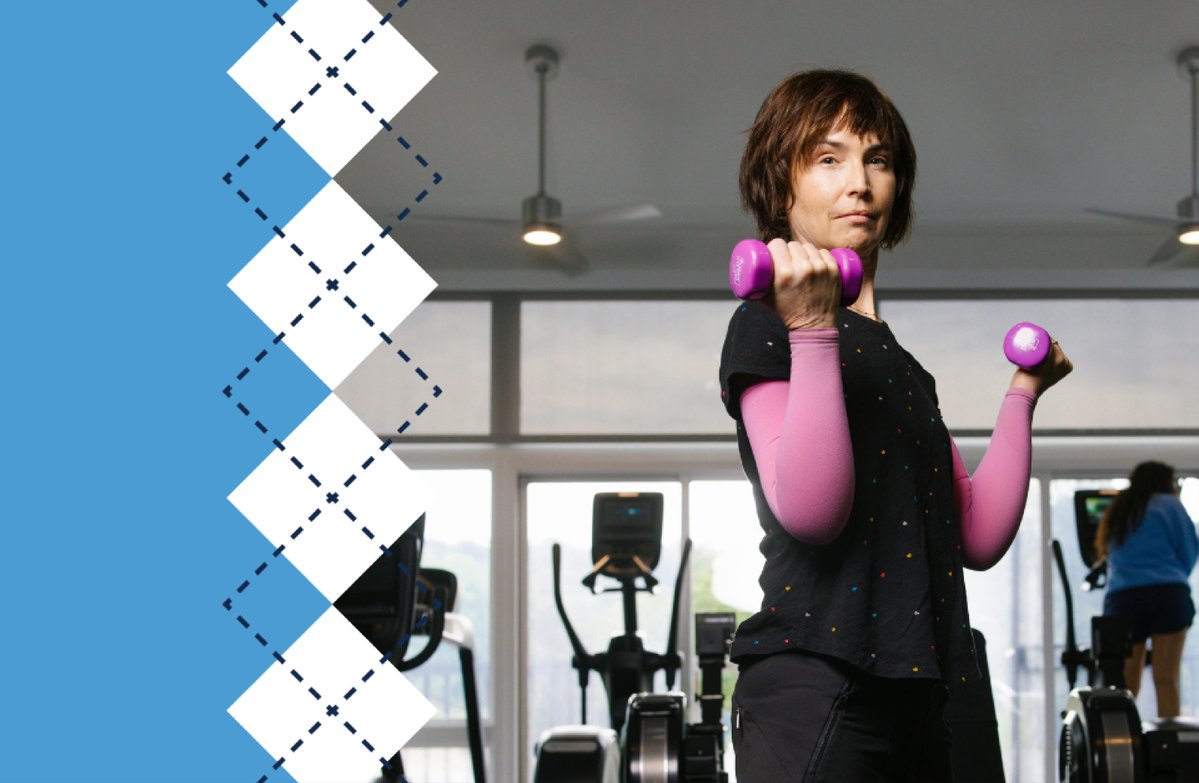 UNC_Lineberger's tweet photo. Through support from UNC Lineberger, grants and private gifts, the Get Real and Heel program offers personalized fitness training to cancer patients at all stages of care – completely free of charge. 

"When I learned I had breast cancer, it's like my body had failed me," said Eli Levene, a Durham resident and breast cancer survivor. "I think the Get Real and Heel program has helped me connect to my body again in this way that's different, but so valuable." https://t.co/IbkVrDtzC5