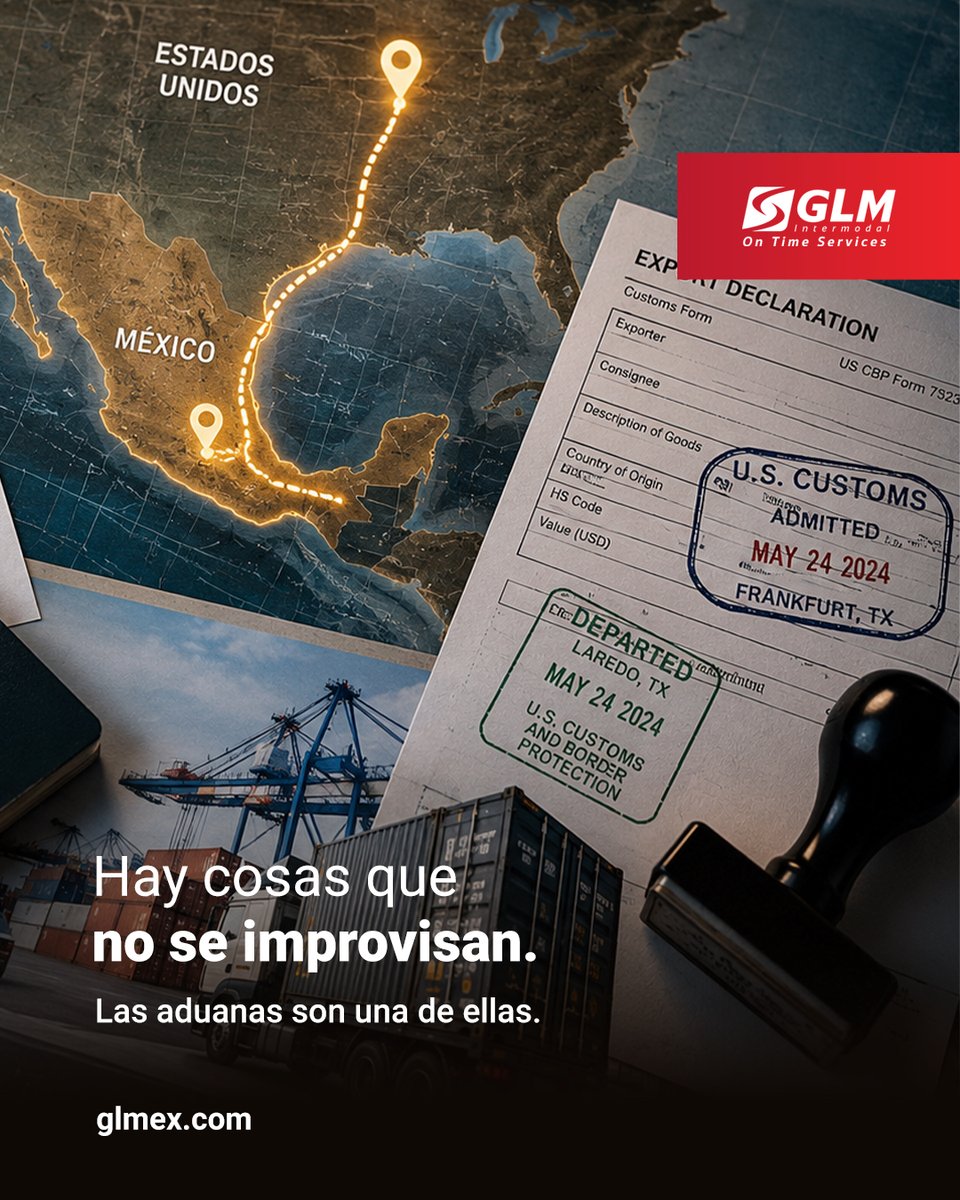 GlmLogistica's tweet photo. El despacho aduanal no es solo un trámite. Es experiencia, estrategia y conocimiento normativo. En GLM llevamos décadas ayudando a nuestros clientes a operar con confianza, respaldados por nuestra experiencia IMMEX y una sólida presencia en ambos lados de la frontera. https://t.co/uIHG7zP3X3