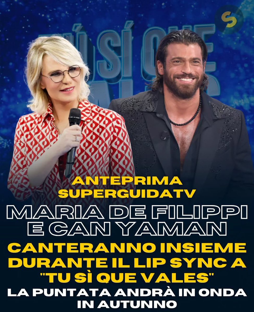Nicla1018192's tweet photo. @SuperGuidaTV
@tusiquevales_it
#CanYaman :Riccardo Cocciante
#MariaDeFilippi: Gianna Nannini https://t.co/tmBJ6lgqhP