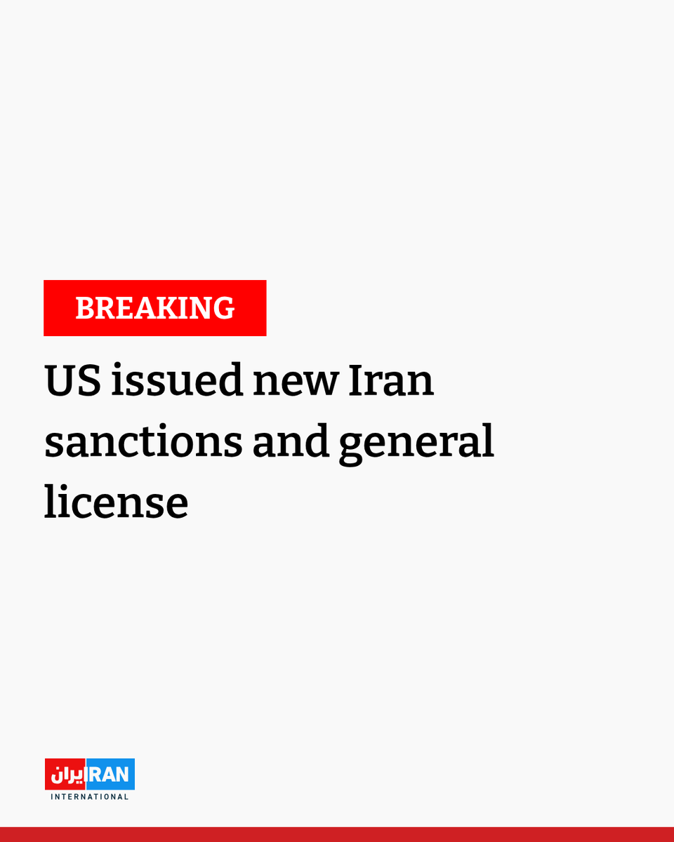 IranIntl_En's tweet photo. The United States issued new Iran-related sanctions and a general license on Tuesday, according to details posted on the Treasury Department’s website.

The sanctions targeted several individuals, entities and vessels, while the general license allowed wind-down activities, limited safety and environmental transactions, and the offloading of cargo involving certain people or vessels blocked on July 14, the Treasury Department said.
https://t.co/feiLadUSBE