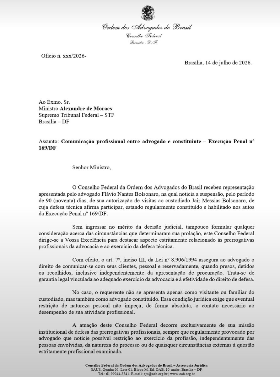 TiagoCesarCosta's tweet photo. Exigir respeito às prerrogativas é o mínimo! Passou da hora de combater o ditador de toga, violador de direitos humanos! @CFOAB @oabsaopaulo #foramoraes #acordabrasil #liberdade #democracia #constituicaofederal https://t.co/icbGpnKeSk