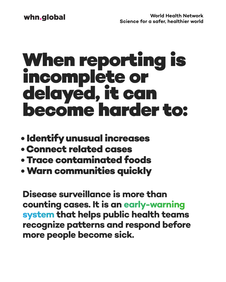 TheWHN's tweet photo. In July 2025, reporting for Cyclospora and several other pathogens became optional within the CDC’s FoodNet surveillance program.

Consistent and complete reporting remains essential. Public health teams rely on case data to identify unusual patterns, connect illnesses across jurisdictions, trace possible food sources, and alert communities. When information is incomplete or delayed, seeing the full picture can become more difficult.

As Cyclospora cases are once again receiving national attention, this is an important reminder: disease reporting is a crucial part of the early-warning infrastructure that helps outbreaks get identified and controlled. The current experience makes clear the need for restoring case reporting for warning and prevention.

#PublicHealth #Cyclospora #InfectionPrevention #DiseaseControl #Outbreak