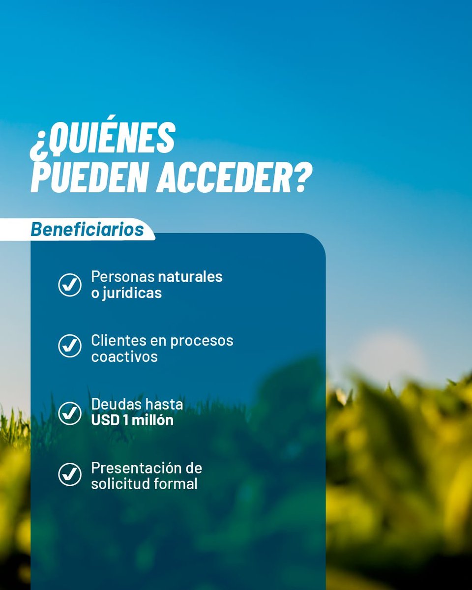 CFN_ECUADOR's tweet photo. Confiamos en las empresas nacionales e impulsamos su reactivación  🫱🏻‍🫲🏻.

La Corporación Financiera Nacional B.P. ofrece mecanismos de apoyo como Alivio Financiero LOFAT y convenio de Facilidades de Pago para que los negocios puedan recuperarse y aportar con la dinamización de la economía ✅.

🖥️📱 Visita nuestra página web para conocer más detalles:

▶️ https://t.co/cscIQQzT9r