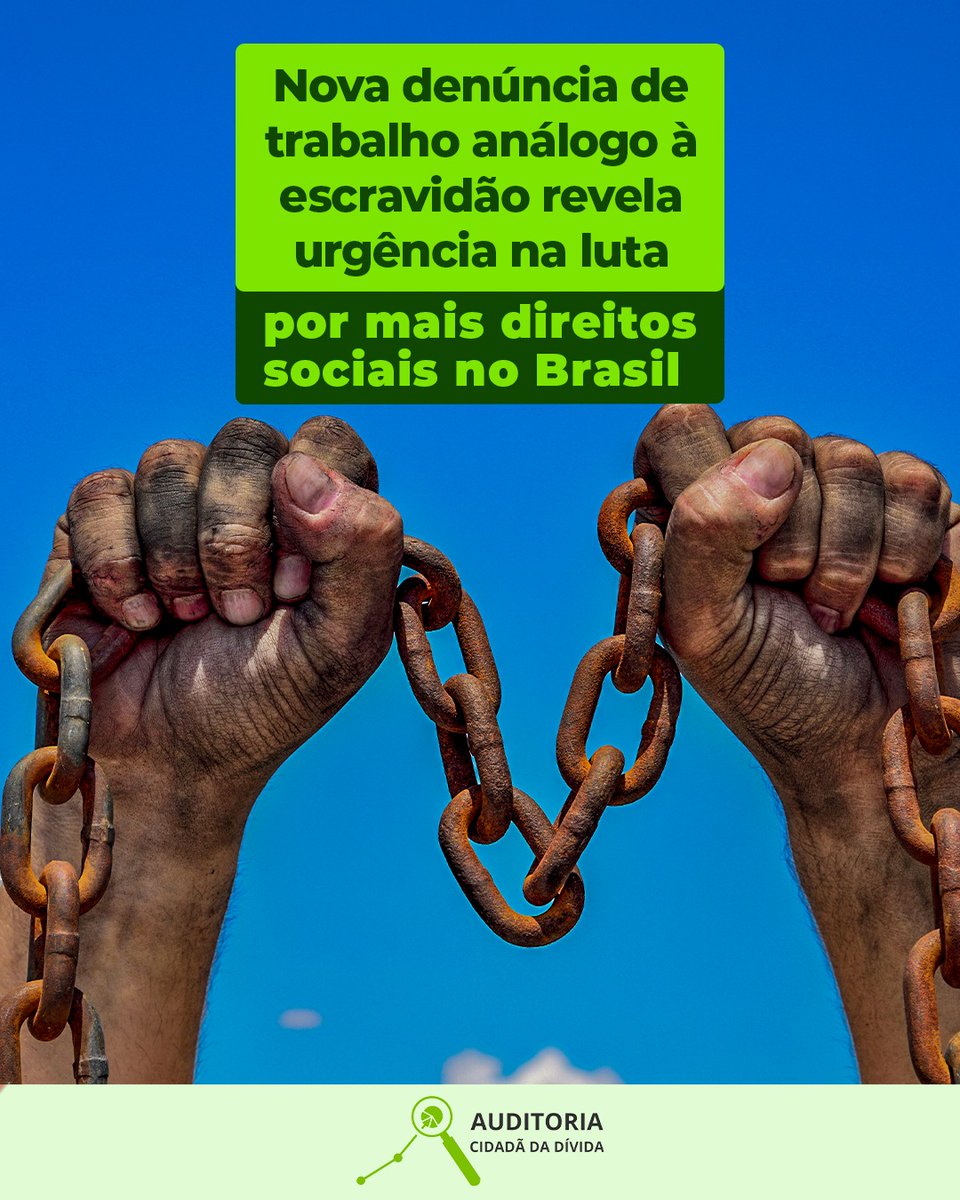 AuditoriaCidada's tweet photo. Nova denuncia de trabalho análogo à escravidão revela urgência na luta por direitos sociais no Brasil
https://t.co/5QmLfvW76a https://t.co/ImaGRqAhwm