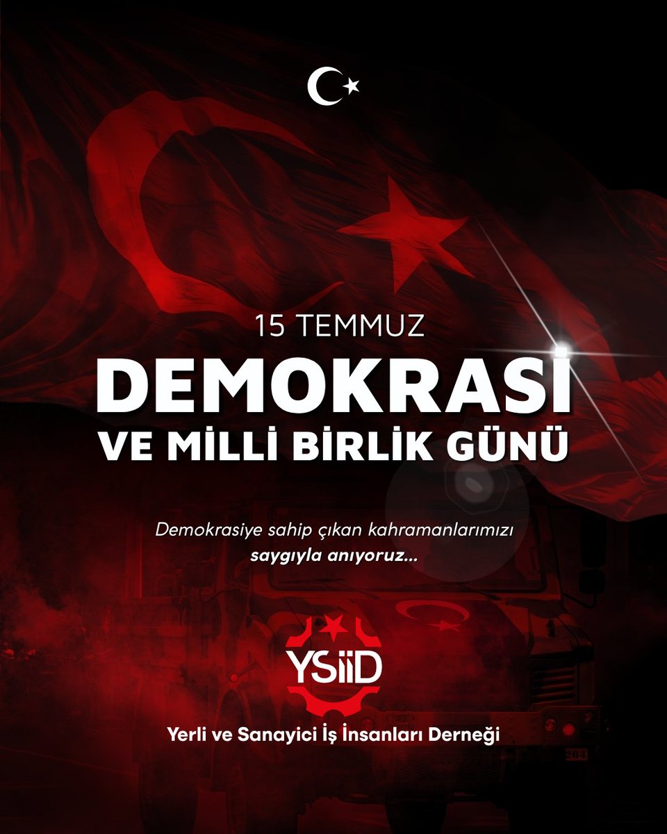 ysiid_'s tweet photo. 15 Temmuz Demokrasi ve Milli Birlik Günü’nde demokrasimize ve milli iradeye sahip çıkan tüm kahramanlarımızı saygı, rahmet ve minnetle anıyoruz. https://t.co/0hdeP7htIJ