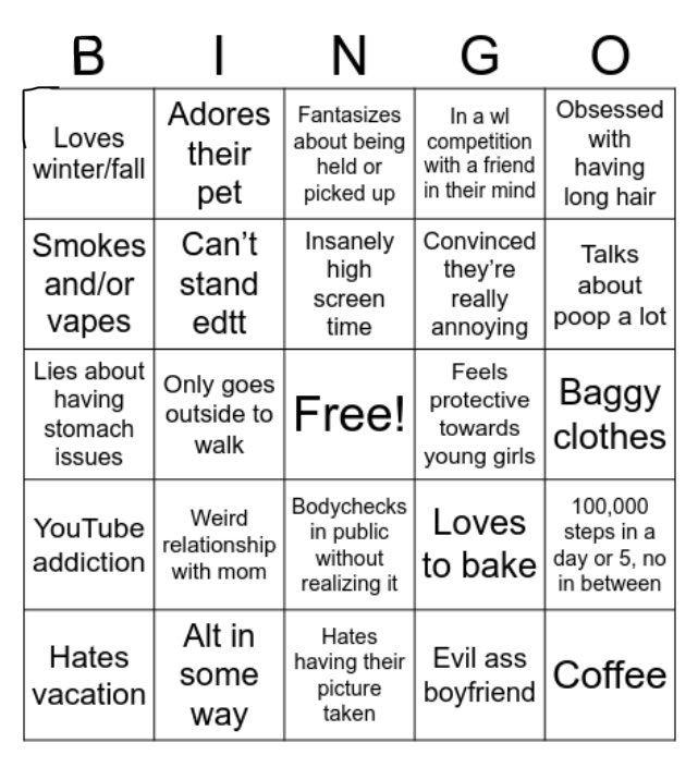 noodle_dude47's tweet photo. Edtwt stereotypes bingo lmfao https://t.co/H3WBSBRd9o
