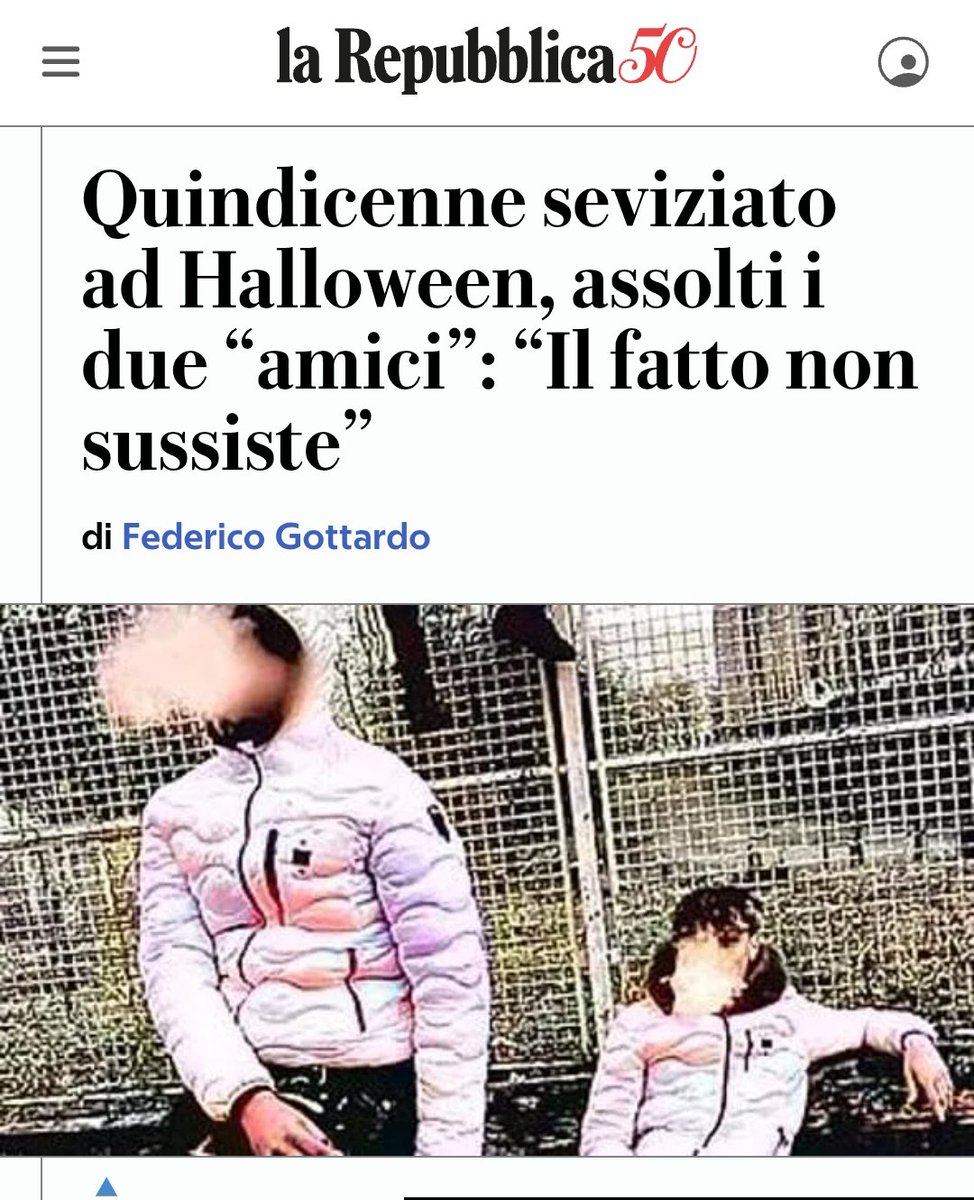 autocostruttore's tweet photo. Hanno picchiato, violentato e seviziato, sotto la minaccia di un cacciavite, un quindicenne incapace di intendere e di volere.
Secondo il giudice il fatto non sussiste.
«Siamo senza parole. Nostro figlio è segnato a vita e loro sono liberi: è uno schifo che sia finita così». https://t.co/oBnJCZVV9W