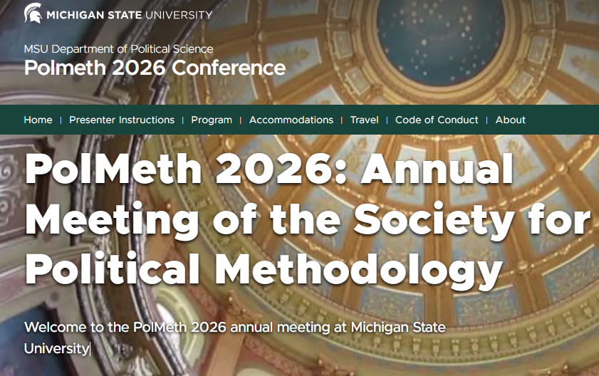 MSU_poli_sci's tweet photo. MSU’s Department of Political Science is proud to host the annual meeting of the Society for Political Methodology, bringing leading scholars and advanced graduate students in quantitative political science to East Lansing.
#MSUSocialScience #YesPLS @PolMethSociety https://t.co/fspRUmydOo
