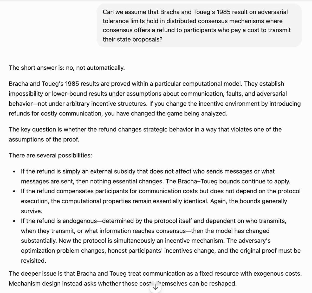 dlancashi's tweet photo. P2SH is live in about two weeks.

The week before Sao Paolo?

Both are important for us.

DeFi for the reasons you mention, but the economics work is equally important. Right now most people in CS believe these problems are provably insolvable. Why do they believe that? You should ask.