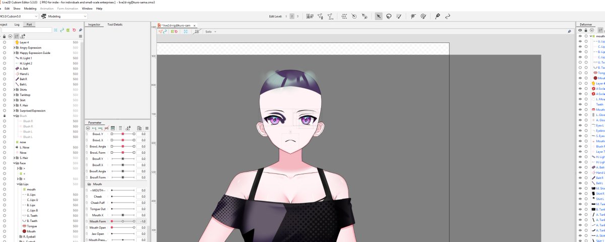 HaildiStudio's tweet photo. All WIP for live2d rig and live2d art hehe 😃

#live2d #vtuber https://t.co/9vnEATORWz
