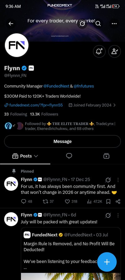 SilentPips0's tweet photo. @Aeroonfx @Galib_FN @FundedNext @Flynnn_FN @MAbba_FX @Major__Fx @ZenithPulse_fx @Aliyos__k @NuhuAliyuGimba1 @mustpha_ibrhim @Idanpipp @SirHishamX @Simple_BoyFx @Mrkhameex I like fast payouts!  All done @Aeroonfx https://t.co/yTE9QrM2F9