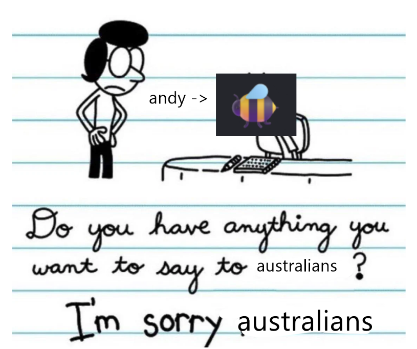 andy from bees tweet media