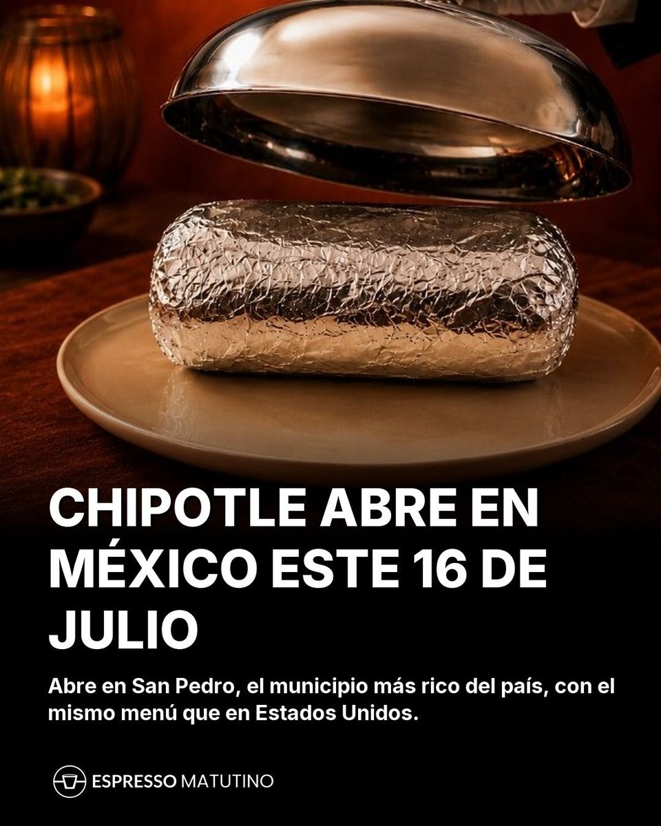 SpressoMatutino's tweet photo. El gigante del burrito gringo llega a vendernos comida mexicana. Y vienen con todo. Opera Alsea, la misma que trae Starbucks, Burger King y Domino's. Falta ver pagamos premium por eso. Sucursal en CDMX va para 2027.
#Chipotle #Alsea #SanPedro #EspressoMatutino https://t.co/QLoiQlSymG