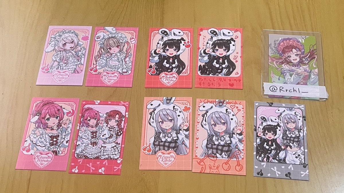 Rrchl___'s tweet photo. 【交換】にじさんじ CherryCherish ランダムチェキ風カード

譲┊画像>>定価＋送料
求┊IDカードの方

郵送希望📮
希望数集まるまでは交換優先
纏めての方優先、一部お声掛け中
検索からでもお気軽にお声掛けください！ https://t.co/53xAxdViFx