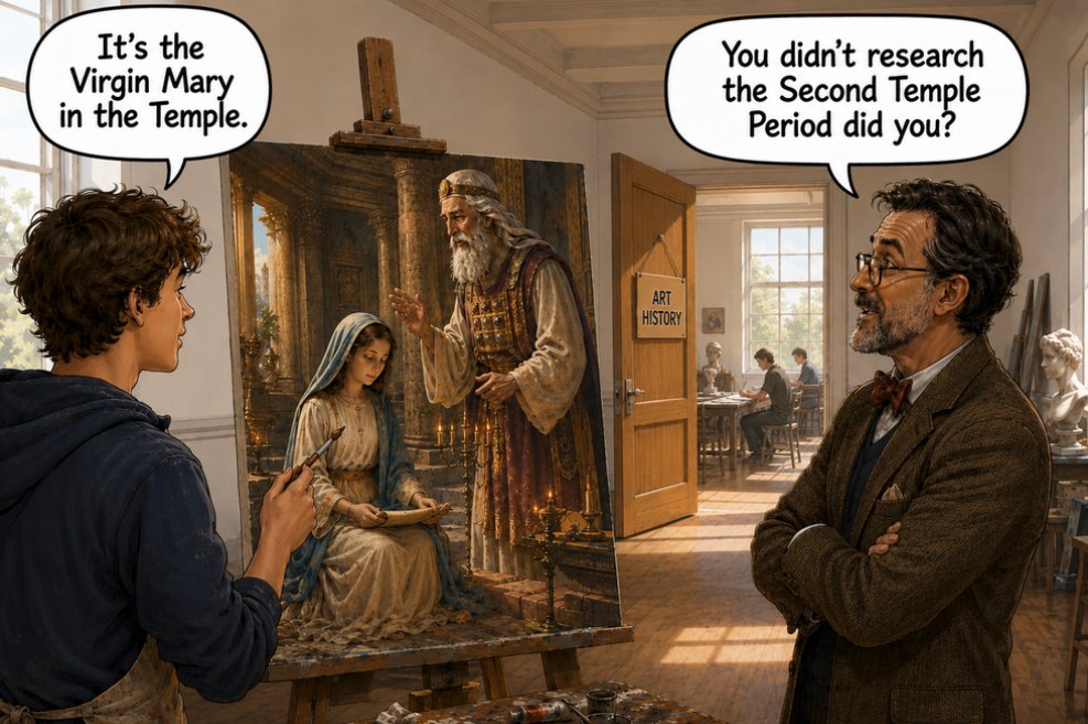 MomzillaGood2go's tweet photo. @R22AMY22 @GodLogic_GL @Haqiqatjou Psst! Hey Guys, you do know that the Jews never kept Temple Virgins, women were only allowed in the Courtyards and that poor old Zachariah (A Temple Priest) had a 1 Week - twice a year duty at the Temple in Jerusalem?  Tell me where it happened B4 the how it happened! https://t.co/UHVwyBt0Mu