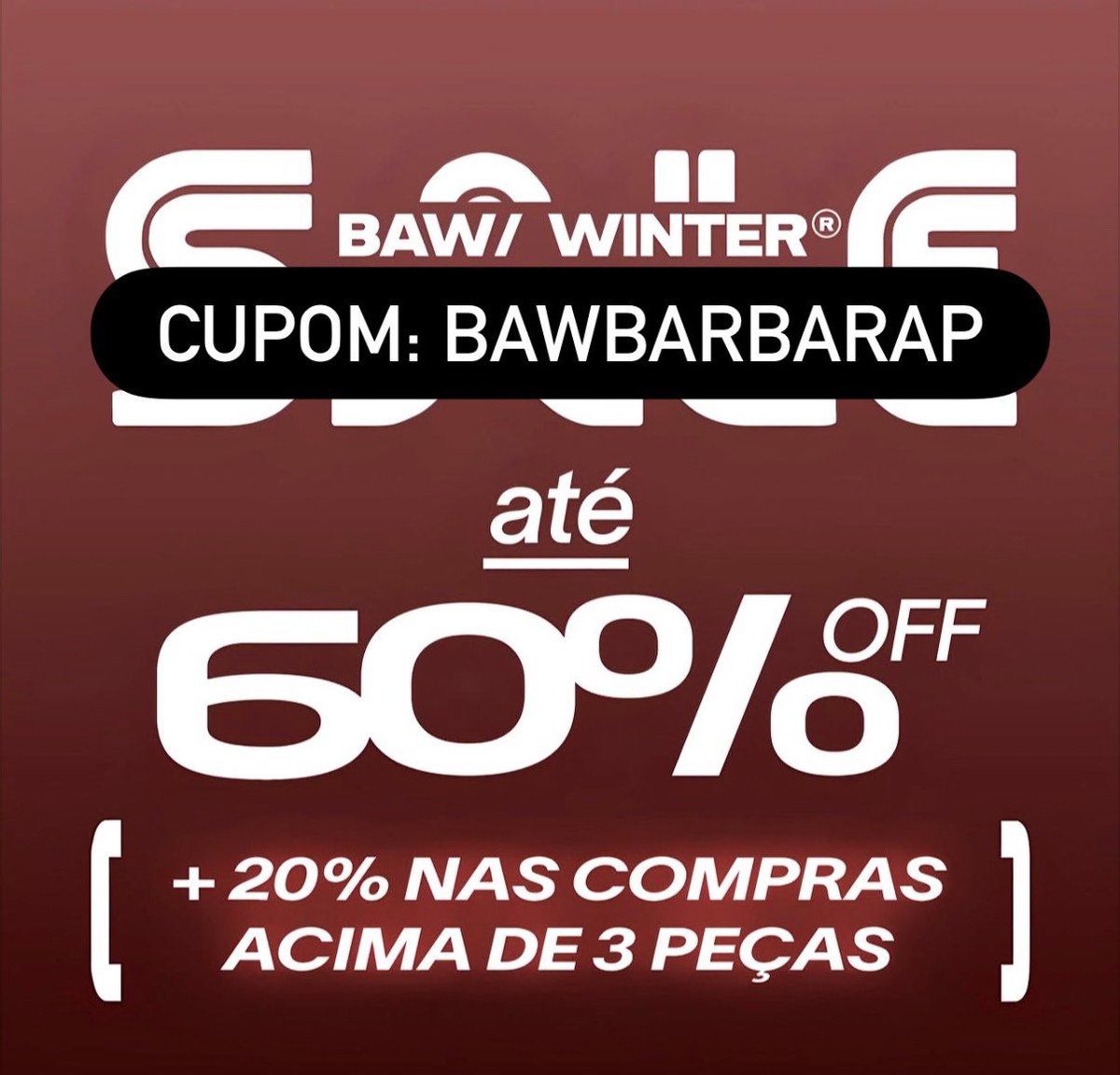 cupom_da_ba's tweet photo. cupom Baw BAWBARBARAP
válido em todo site
Baw Moletom
Link: https://t.co/bGqMajpo2t
#baw #cupombaw #moletombaw
cupom Baw Clothing | Streetwear , moda urbana Baw e acessórios https://t.co/8qJxsp1U7u