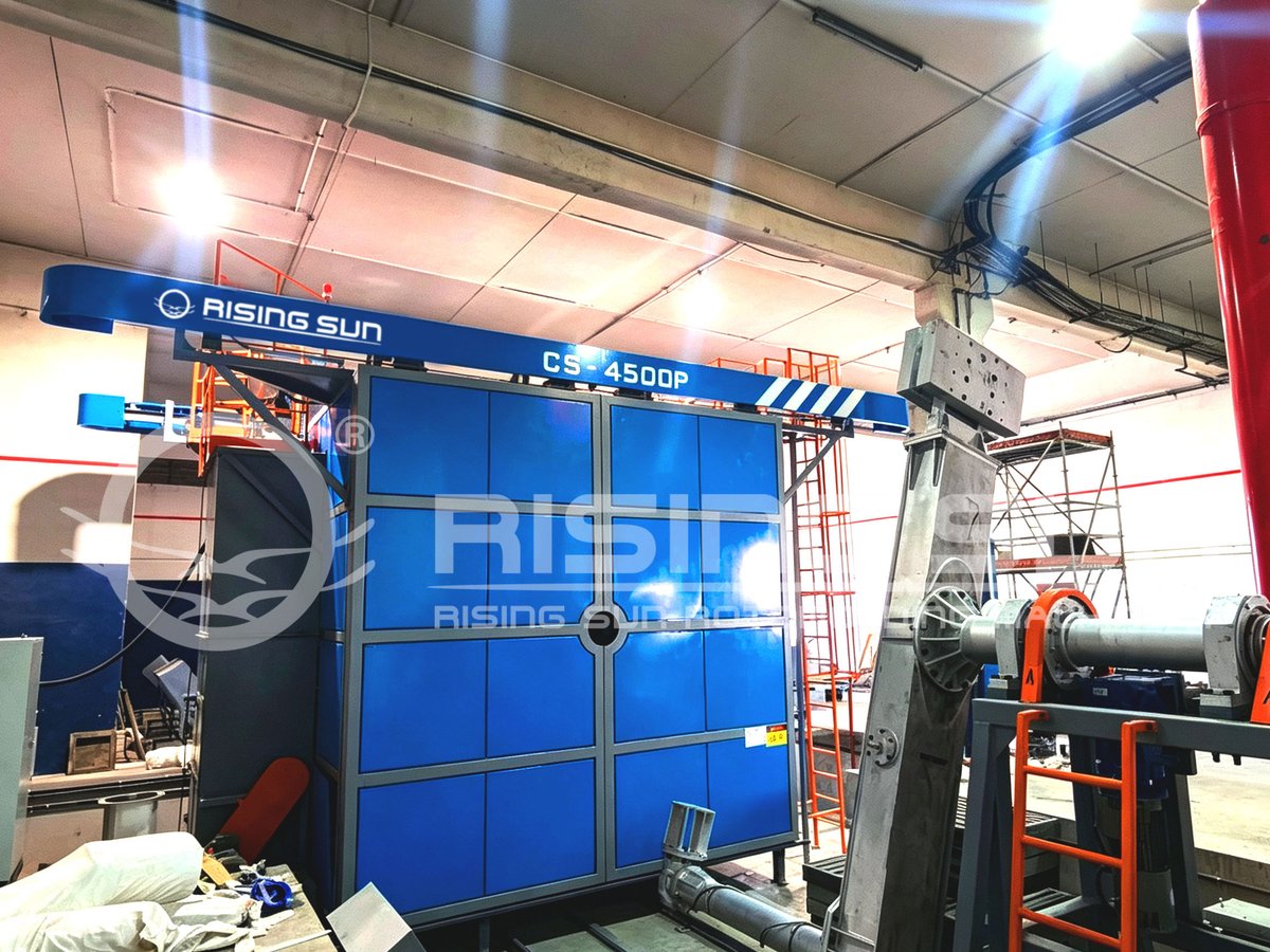 Rising_Sun_ROTO's tweet photo. Every installation comes with its own challenge.

The new CS-4500 Shuttle #Rotomolding Machine has now been successfully installed and commissioned at our customer's facility.

This project wasn't about the machine itself—it was about the space.

https://t.co/0YGCjmlDyt https://t.co/6bDaGtxiwn