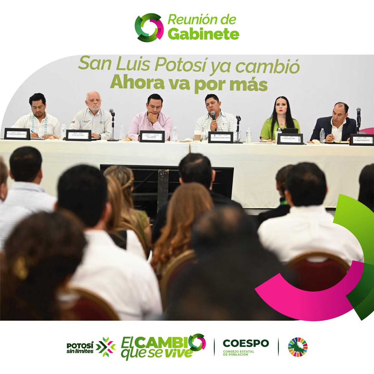 COESPO_SLP's tweet photo. El día de hoy, nuestra Titular, Mayra Edith Velázquez Loera, asistió a la Reunión de Gabinete.

#PotosiSinLimites 
#RicardoGallardo 
#CoespoSinLimites 
#ElCambioQueSeViVe 
@RGC_Mx https://t.co/H5hKhMZqEw