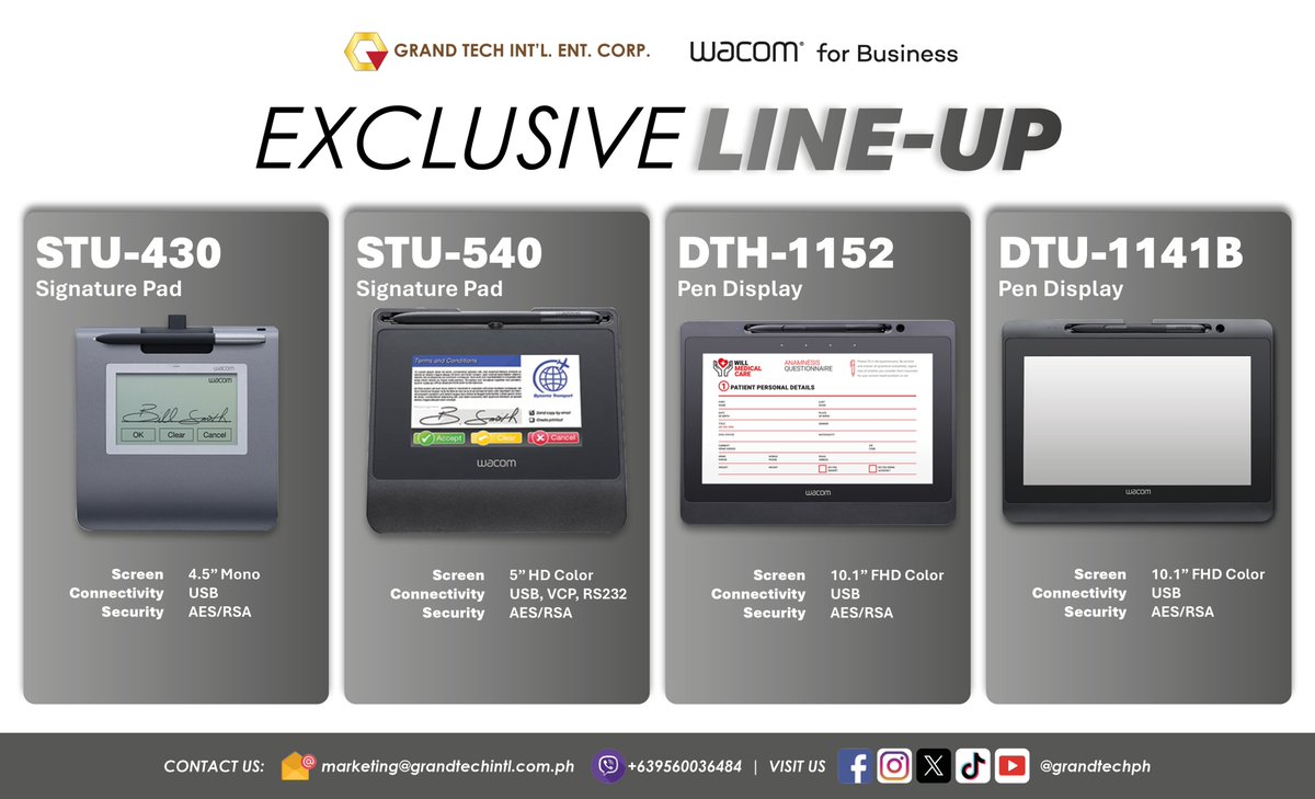 grandtechph's tweet photo. GRAND TECH EXCLUSIVE LINE-UP
15 July 2026
#Canon, #Epson, #ECLine, #HiStone, #Allthings, #iMIN, #Honeywell, #Urovo, #Thomson, #SOTI, #Wacom, #Tiandy, GRAND TECH #Consumables
Distributed by GRAND TECH INTL ENT CORP
marketing@grandtechintl.com.ph
Viber: +639560036484 https://t.co/y8hGrO8owt