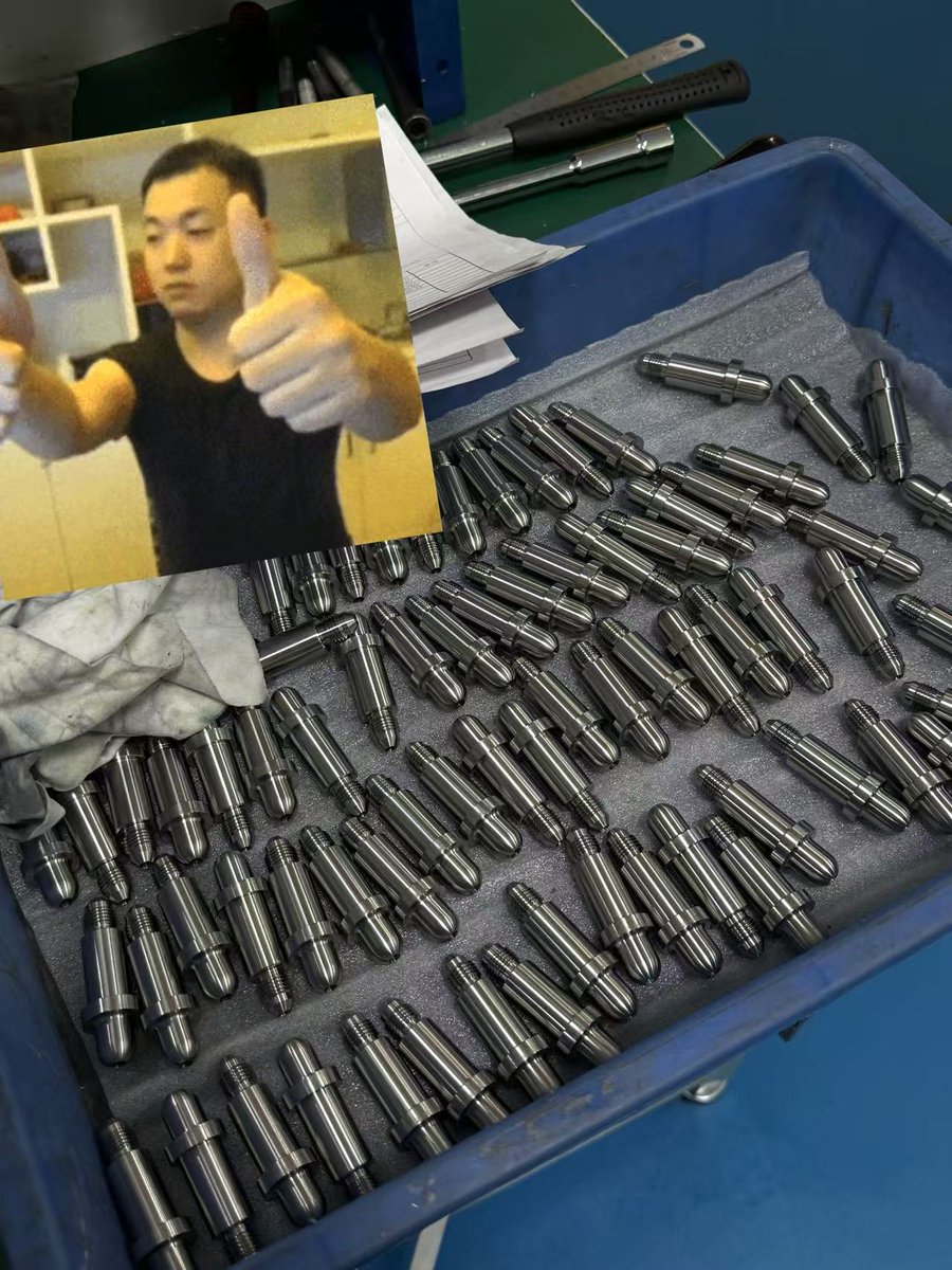 HailinXion27236's tweet photo. Precision CNC batch manufacturing in progress.
Multi-station Taitan drill-tap center for custom aluminum structural components, high-precision turning for stainless steel pins.
Full dimensional tolerance inspection + protective .#CNCMachining #PrecisionMachining #CNCPrototype https://t.co/RXorUgswEL