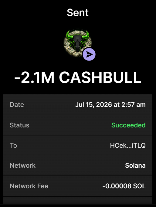 CashBullSol's tweet photo. ✅ 2.1 MILLION $CASHBULL bought for 0.21 $SOL

Buy $CASHBULL On X 

Send between 0.2 SOL and 10 SOL to: 5J2JrgHLUCBxEN6t41tmrAYtQmzyua644AHVfdByQ9xN

1 SOL = 10M $CASHBULL
10 SOL = 100M $CASHBULL [100% bonus]

ONLY ONE $CASHBULL  AND IT'S THIS
Retweet & Drop SOL Address for 100,000 $CASHBULL