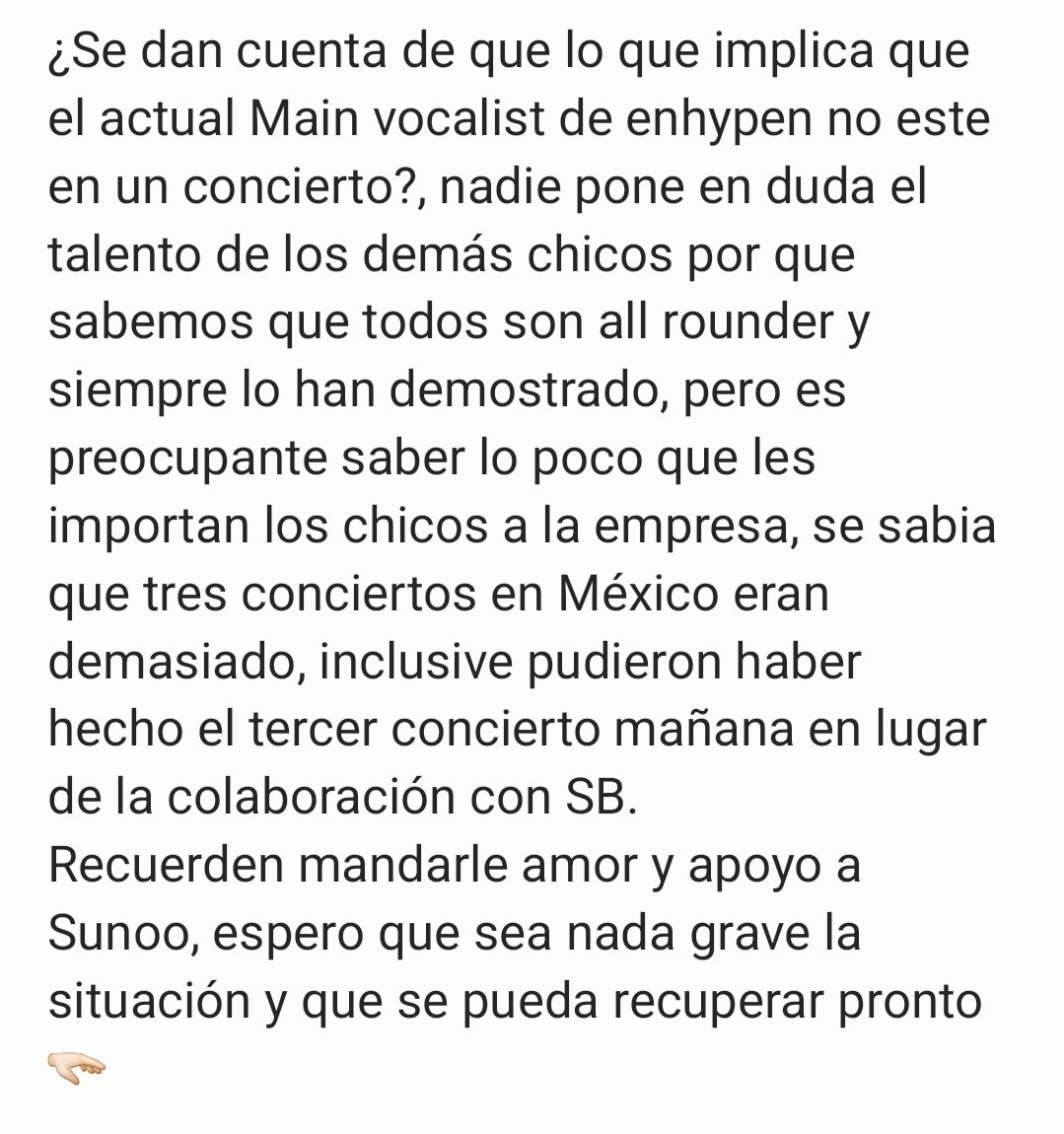 FatiXJYN's tweet photo. Me siento bien mal por Sunoo, se le veía bien hace rato 😔

#HYBE_Hear_Us
#HYBEFinancialBoycott https://t.co/LUbbI9avBA