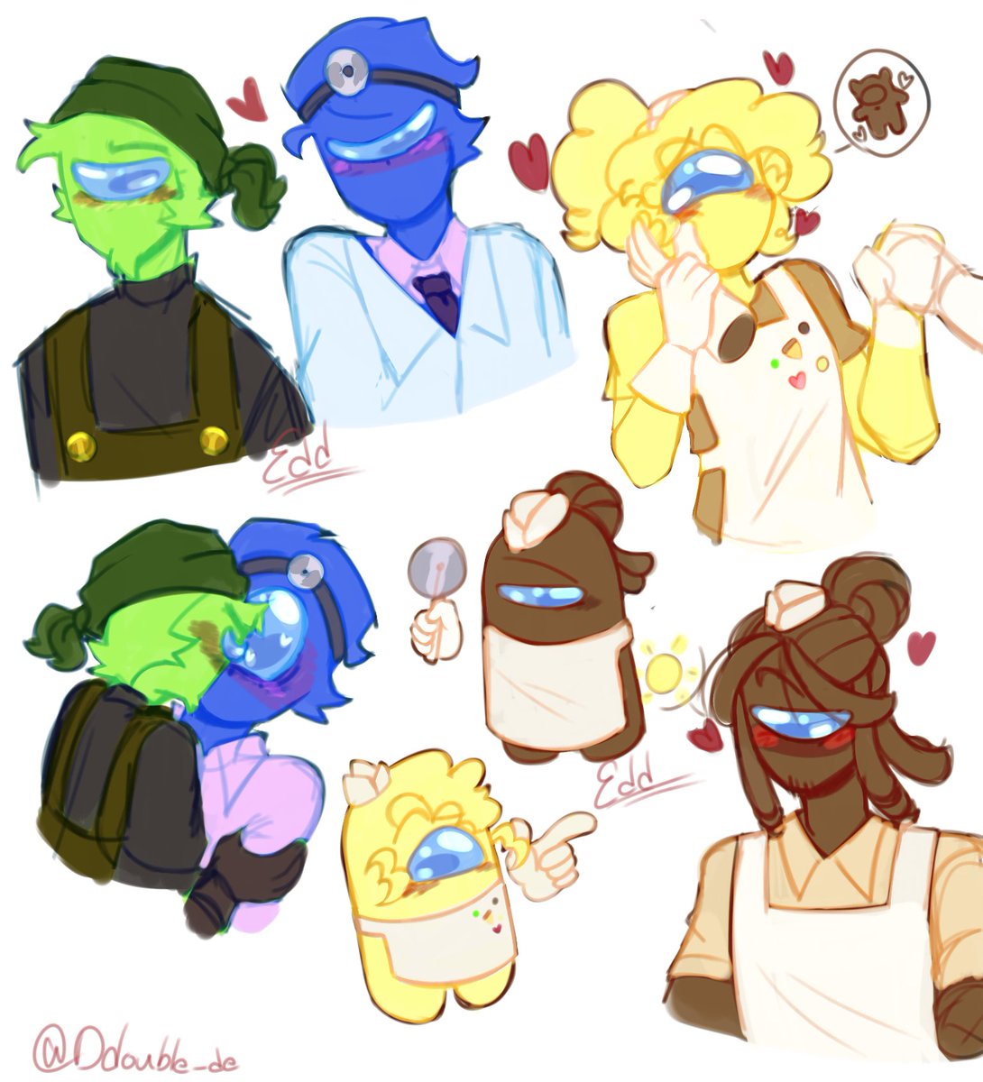 Ddouble_de's tweet photo. Dibujos semi humanizados Kajjdkakfkks
.
.
.
.
#Blime #limaxazul #limexblue #yellowxbrown #amongusshow #amongus https://t.co/HN2sdU0NpY