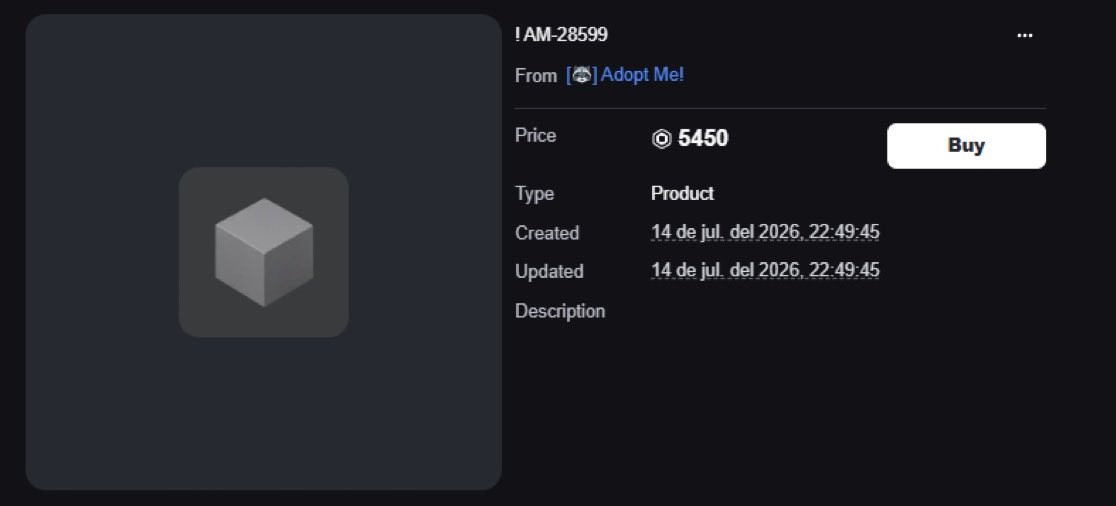 AMNews_Updates's tweet photo. Adopt Me has added a new Developer Product priced at the low, low price of 5450 Robux.

What on earth could this be? https://t.co/uvV2Om1tY9