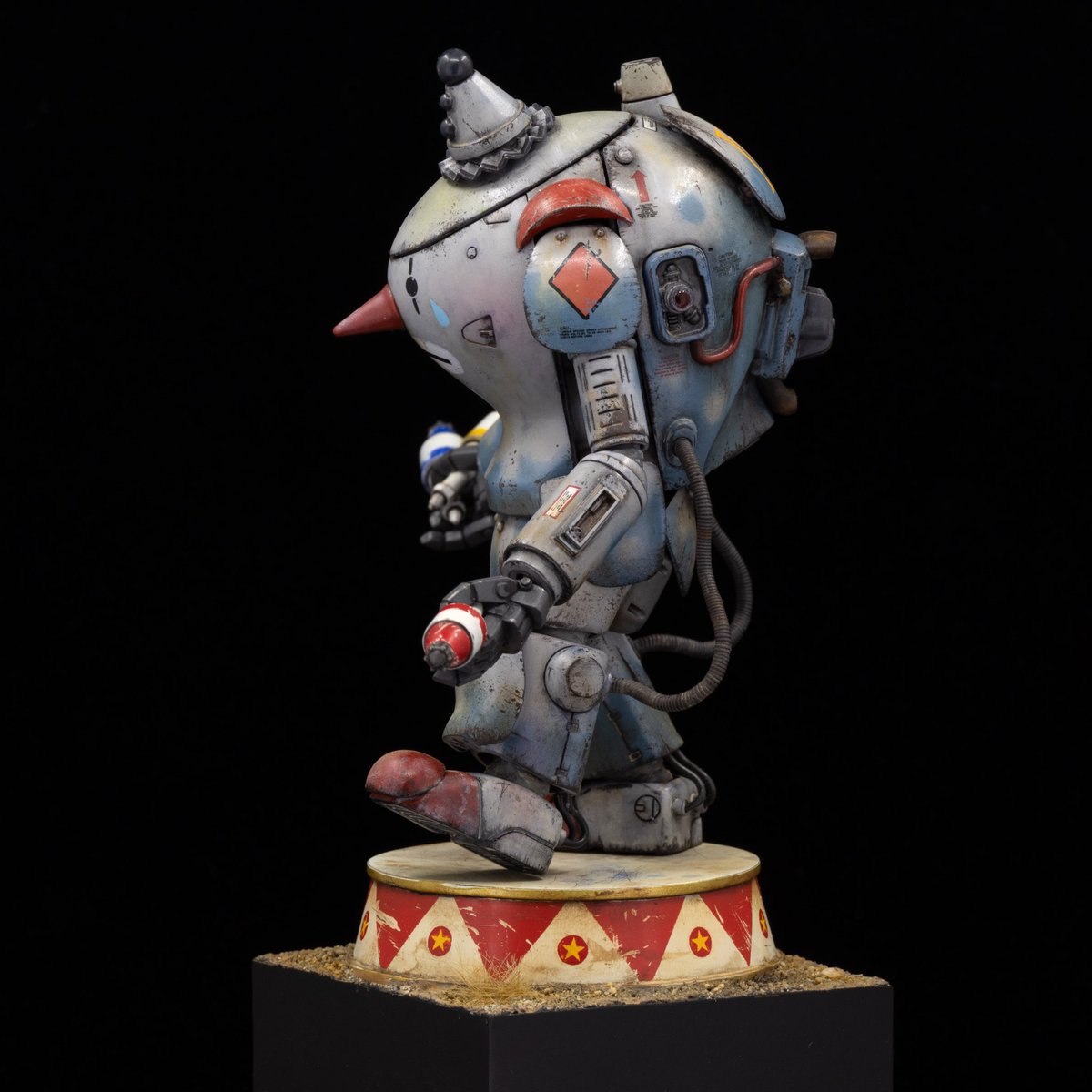 its_jmello's tweet photo. 1:20 scale SAFS Snowman, clown version

#maschinenkrieger #plamo https://t.co/THfSsfJudP