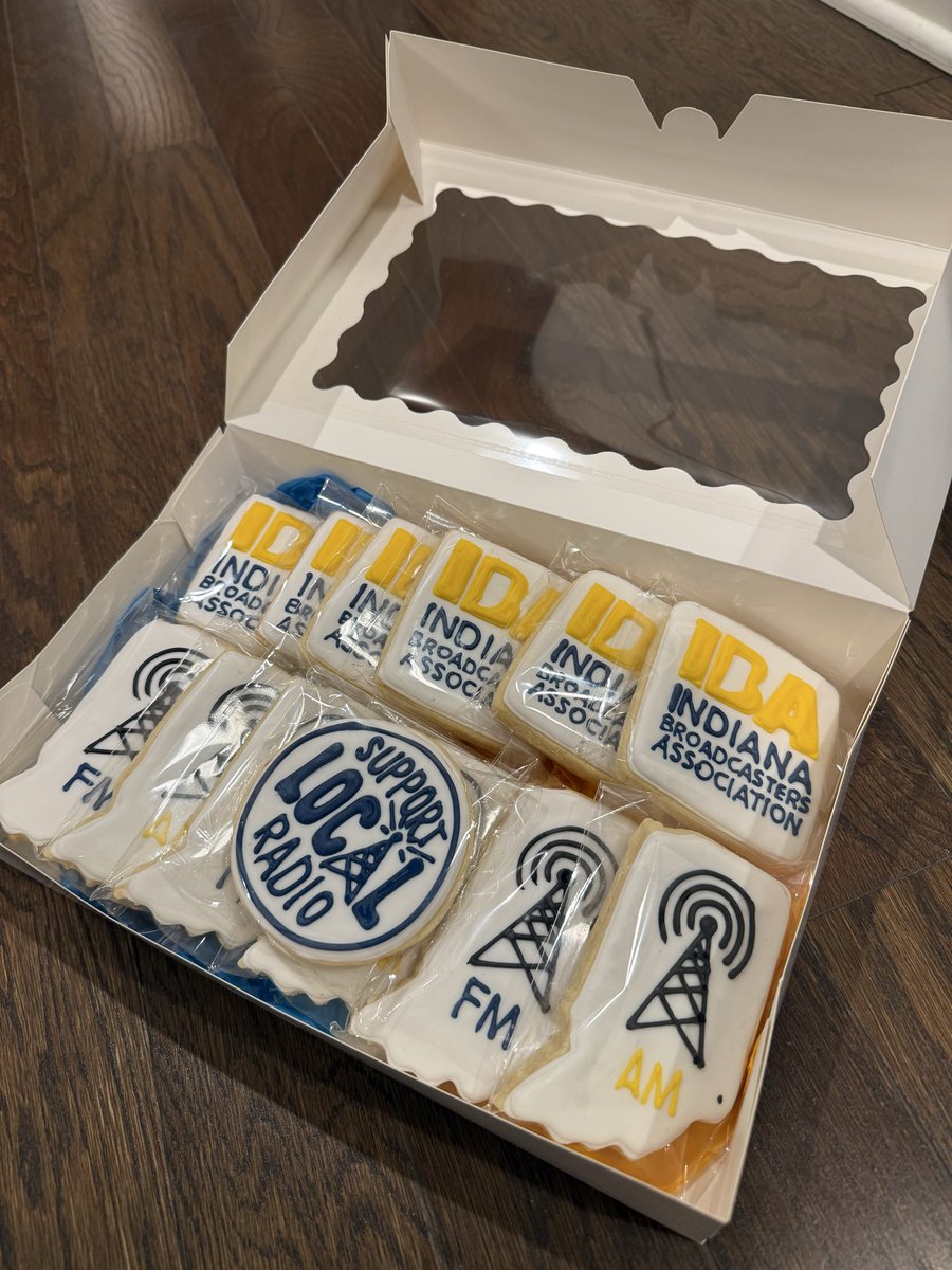 INBroadcasters's tweet photo. 🍪 A sweet thank-you on Capitol Hill! We shared custom cookies with Indiana's congressional delegation while advocating for AM Radio. Thanks, Mel’s Cookies &amp; Cakes for the amazing treats—and thanks to our members of Congress and their staffs for their support! #DependOnAM https://t.co/TkoHrE7H9o